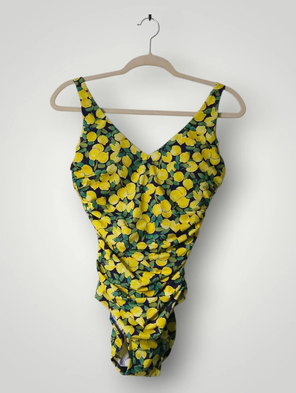 Miraclesuit x Talbots Blockbuster One Piece Swimsuit 10 Lemon Print Firm Control